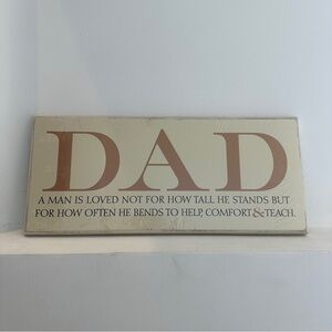 Cream and Brown 'Dad' Wall Decor